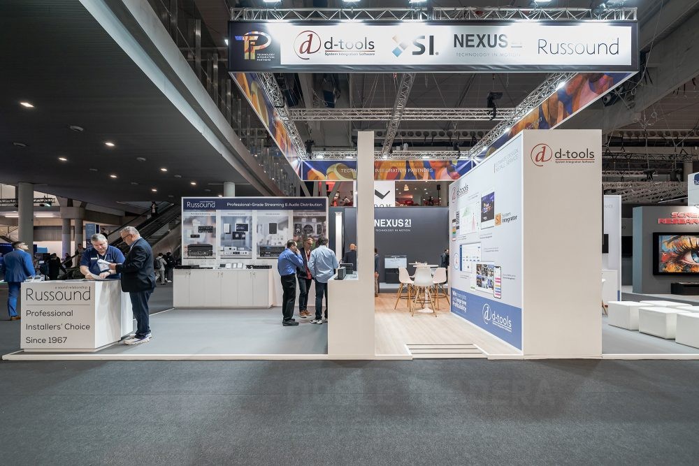 Stand en feria ISE 2024 para Extramile - producción y montaje