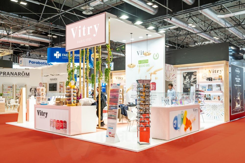 Vitry Stand en Infarma 2024 - Stand de Diseño realizado por Noble Madera Stands