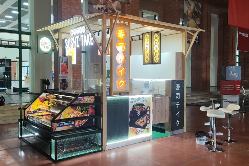 Nuevo diseño Córner Sushi Take fue presentado en la feria "Juntos por si", como stand promocional de la marca SUSHI TAKE.