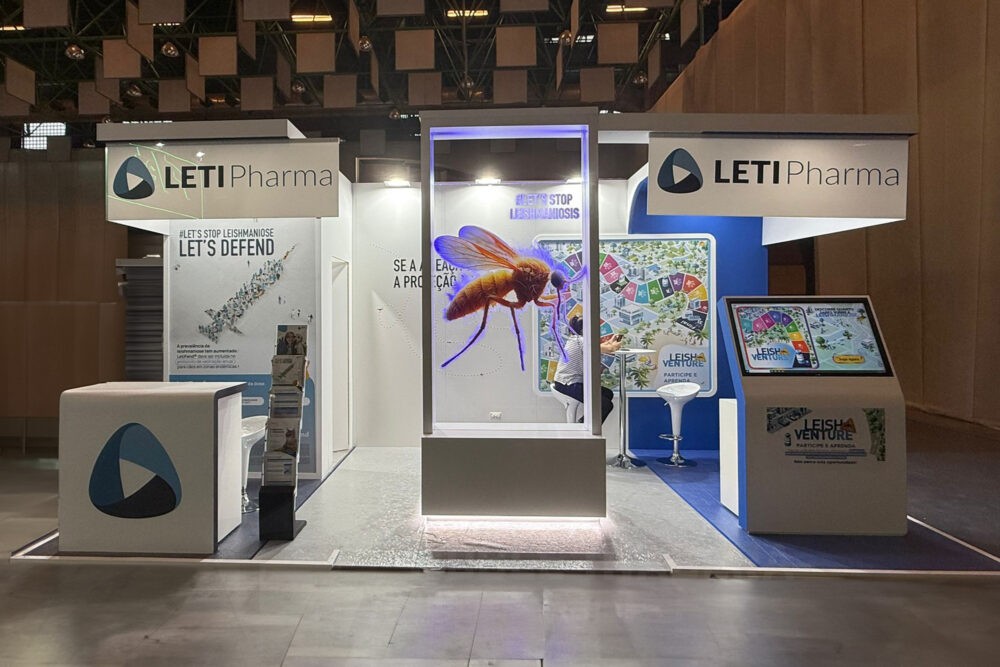 Diseño Stand Leti Pharma en el congreso HVM (CONGRESO VETERINARIO MONTENEGRO) 2025 celebrado en PORTUGAL