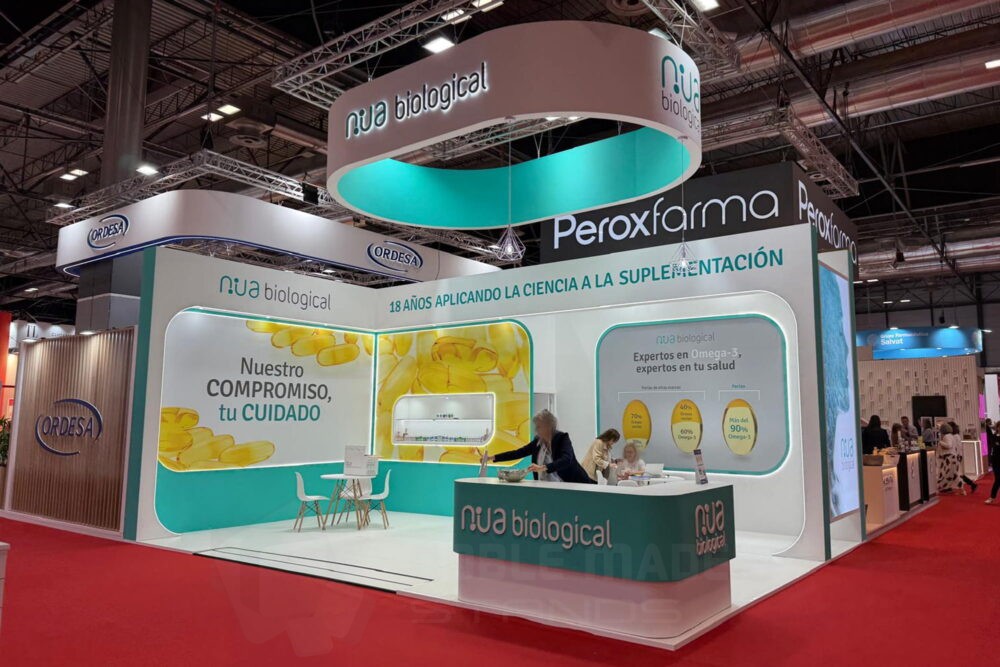 NUA BIOLOGICAL Infarma 2026 - Diseño de Noble Madera Stands